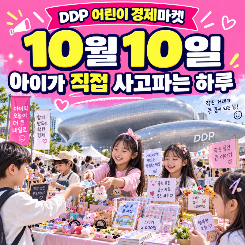 DDP 어린이 경제 마켓, 10월 10일 아이가 직접 사고파는 하루