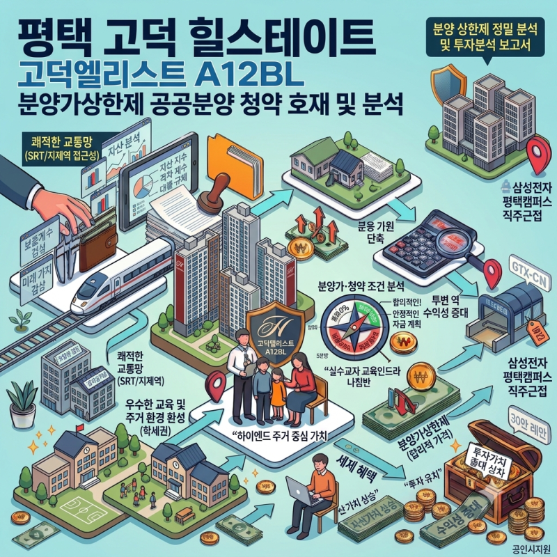 [주택청약] 평택 고덕 힐스테이트 고덕엘리스트 A12BL 분양가상한제 공공분양 청약