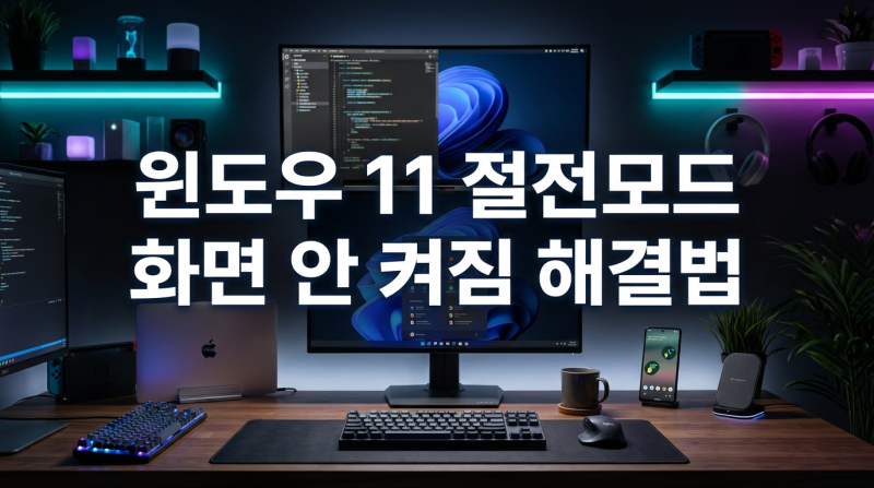 "마우스 흔들어도 깜깜할 때" 윈도우 11 절전모드 화면 안 켜짐·검은 화면 먹통 5분 해결법: ....