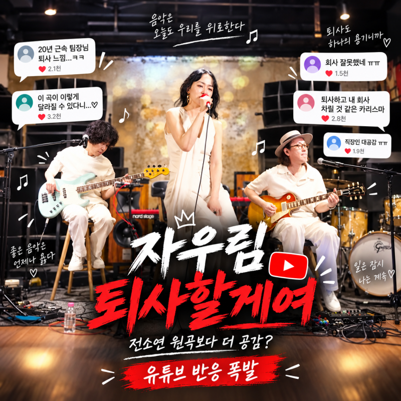 자우림 ‘퇴사할게여’ 커버 반응 폭발｜전소연이 반차라면 자우림은 20년 근속 팀장님의 퇴....