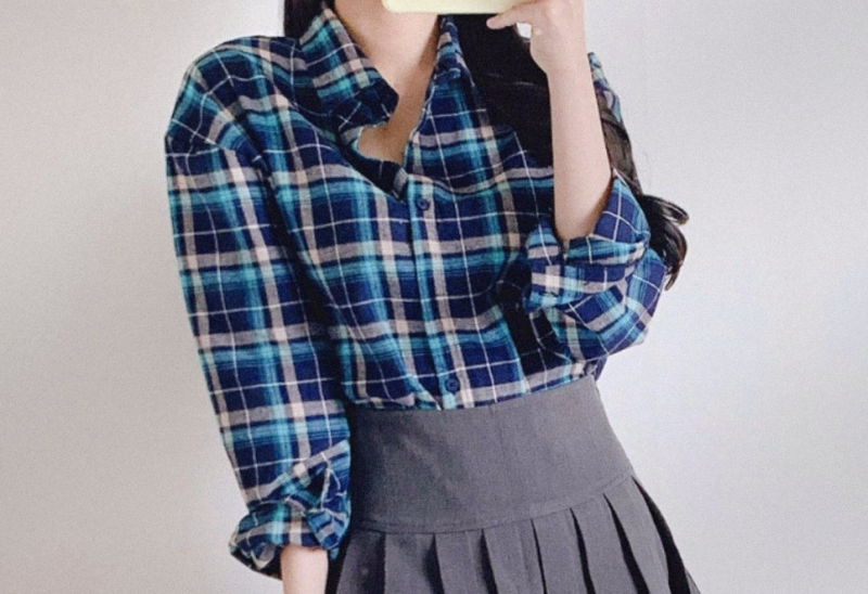 여성 셔츠 여자 체크 남방 블라우스 봄 간절기 가을 오버핏 핑크 베이지 네이비 옐로우 선택 ....