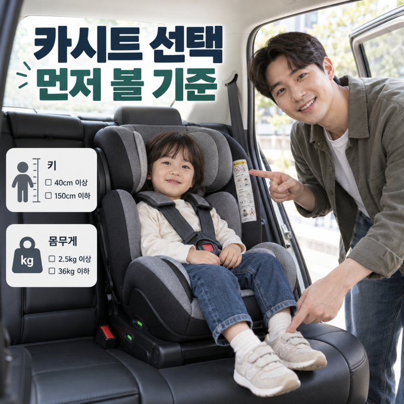 카시트 추천 전에 몇 살용보다 키와 몸무게부터 확인하세요