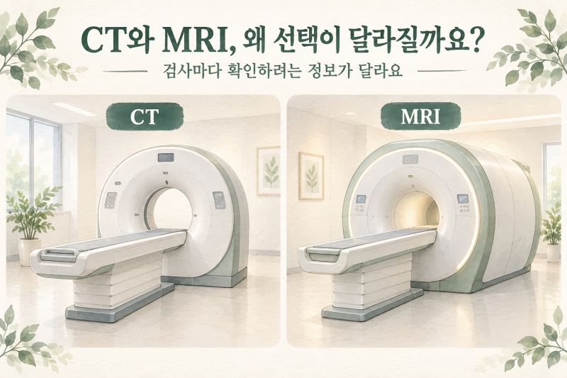 CT와 MRI 차이, 왜 검사 선택이 달라질까요?