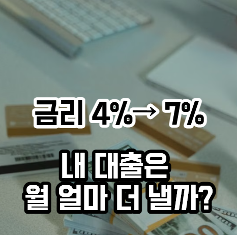 주택담보대출 금리 7% 되면 월 상환액 얼마? 3억·5억·7억 주담대 원리금 계산