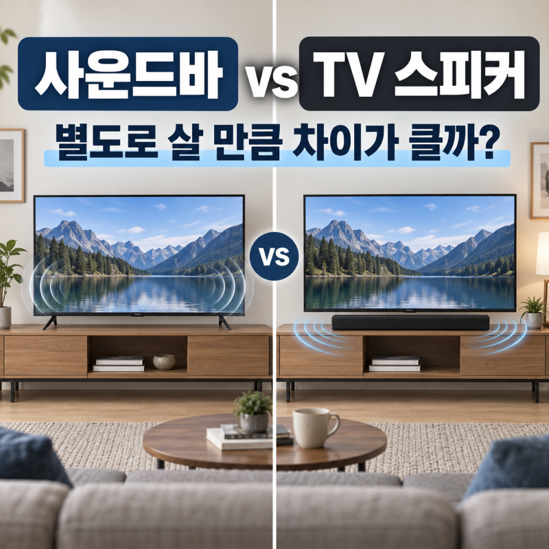 사운드바 vs TV 스피커, 별도로 살 만큼 체감 차이가 클까?