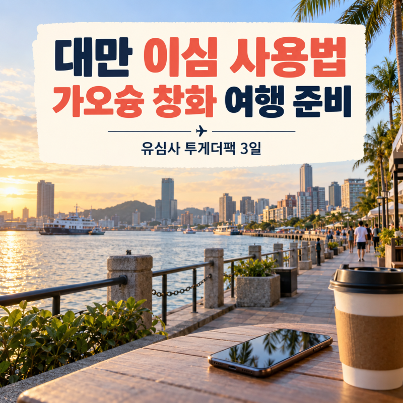 대만 이심 사용법 가오슝 창화 여행 유심사 무제한 3일 준비하기