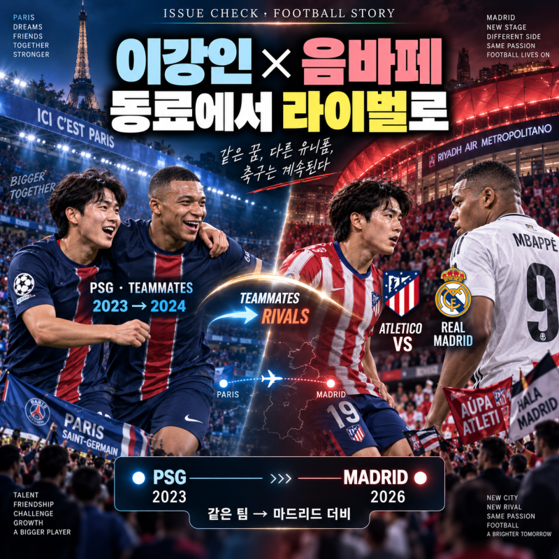 이강인 vs 음바페, PSG 동료에서 마드리드 라이벌로｜두 선수 인연 총정리