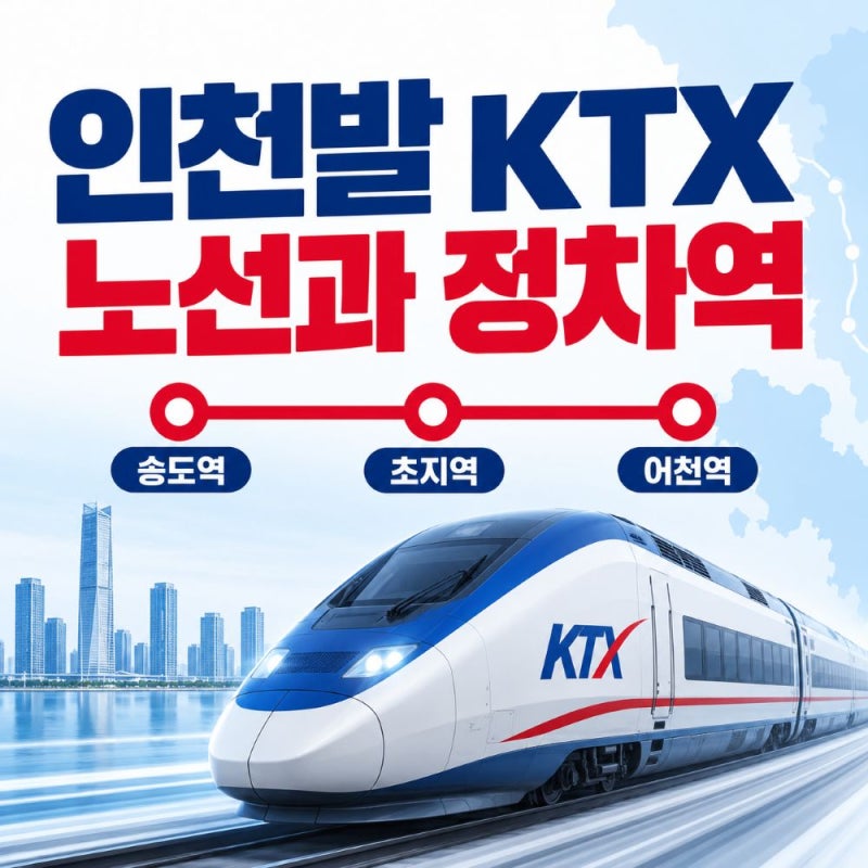 "광명역 안 가도 된다", 인천발 KTX 노선과 정차역·시간·개통 시기 총정리