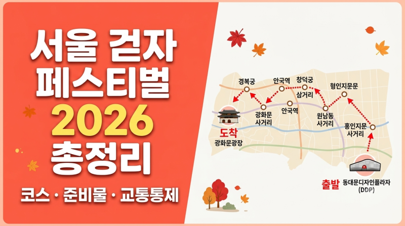 서울 걷자 페스티벌 2026 총정리｜코스·준비물·교통통제