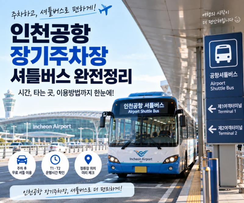 인천공항 장기주차장 셔틀 시간·타는 곳