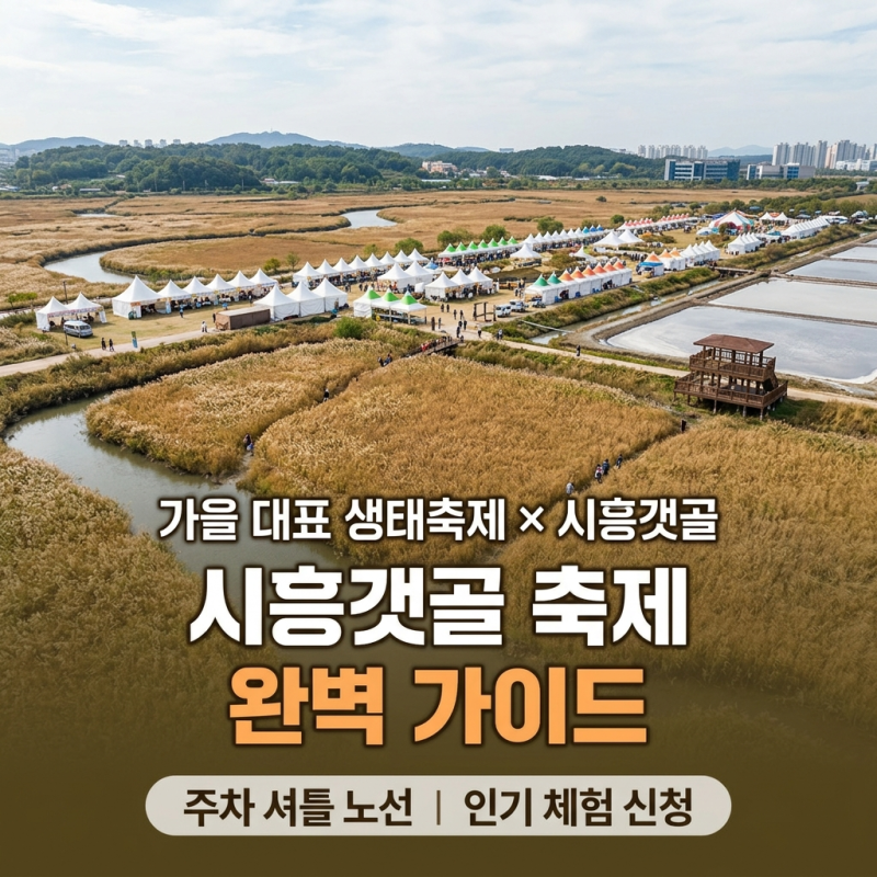 2026 시흥갯골 축제 주차 셔틀 노선부터 인기 체험 신청까지 완벽 가이드