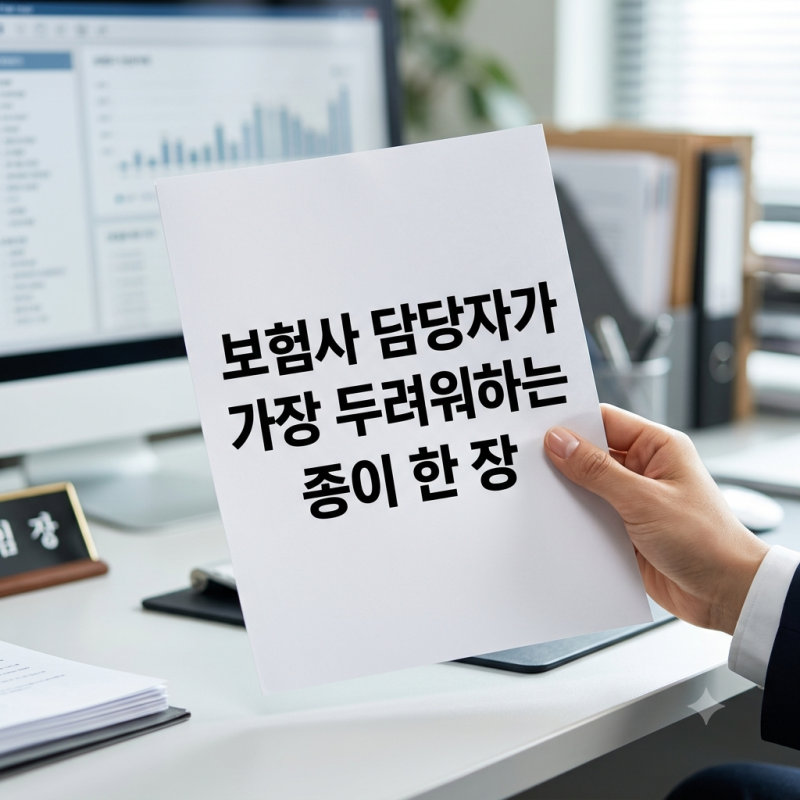 보험사 담당자가 가장 두려워하는 '종이 한 장'의 정체