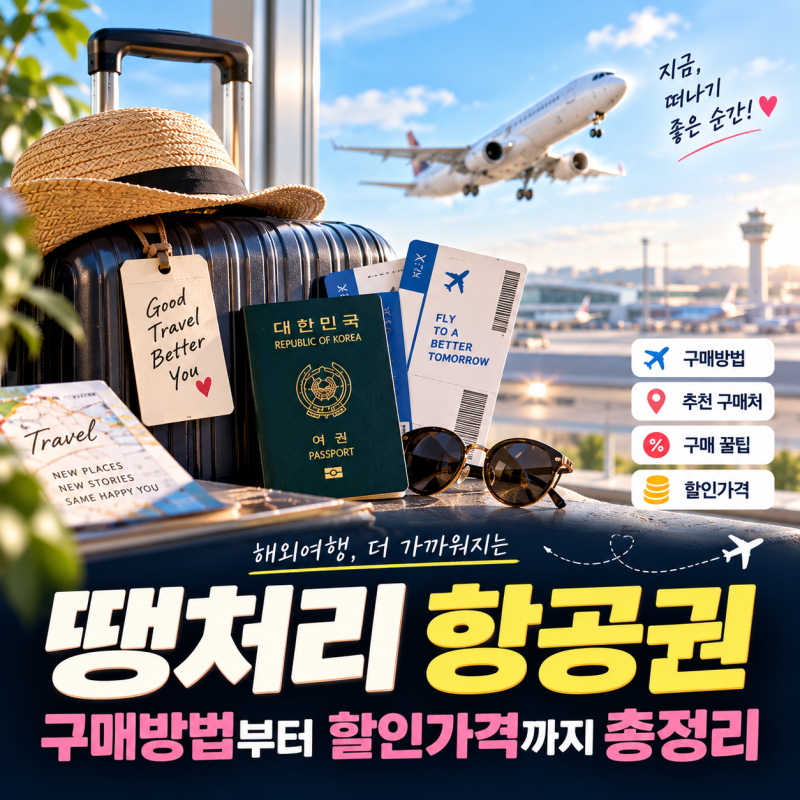 해외여행시 땡처리 항공권 총 정리(구매방법, 구매처, 구매팁, 할인가격)