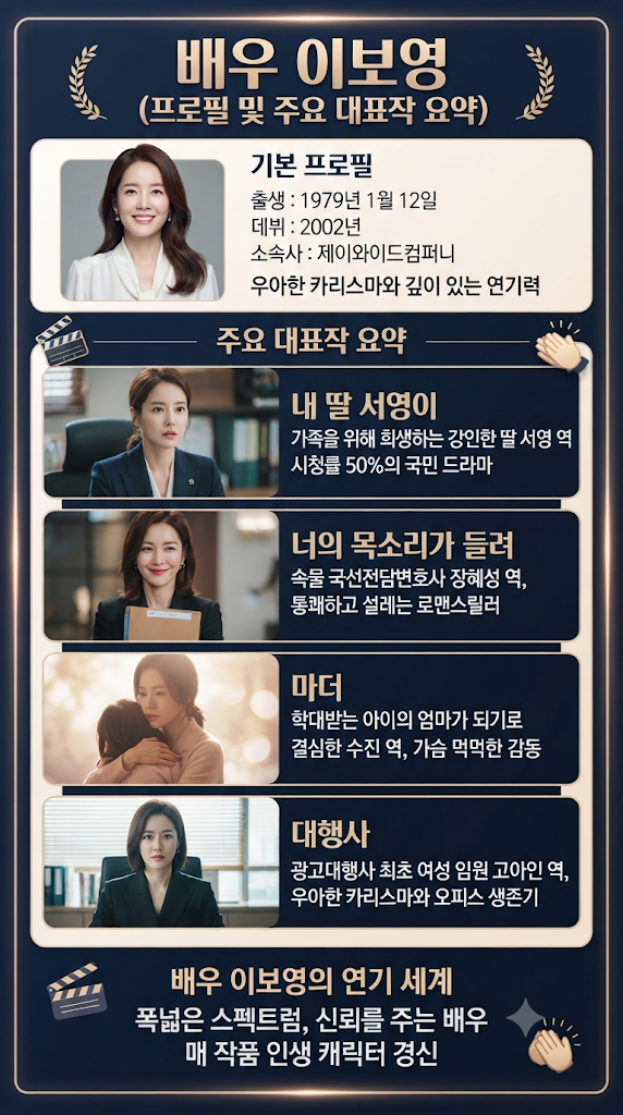 이보영 프로필｜대표작부터 최근 근황까지