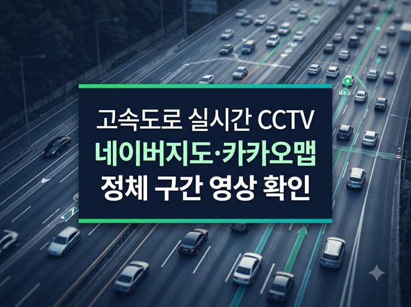 네이버지도·카카오맵 고속도로 CCTV 실시간 보는 법, 막히는 구간 영상으로 확인하기