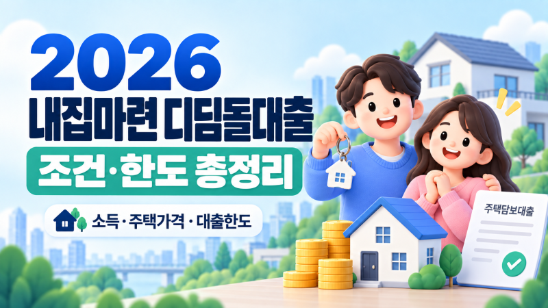 2026 내집마련 디딤돌대출 조건｜소득·주택가격·대출한도 총정리