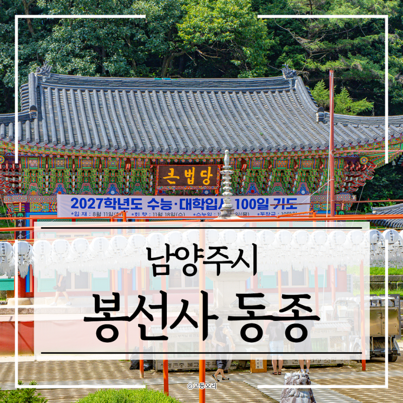남양주 문화재 국보 봉선사 동종 경기북부 연꽃 명소