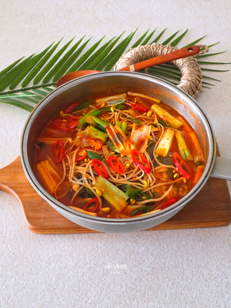 서더리 매운탕 끓이는법 광어 서더리탕 레시피 매운탕 양념장 만들기