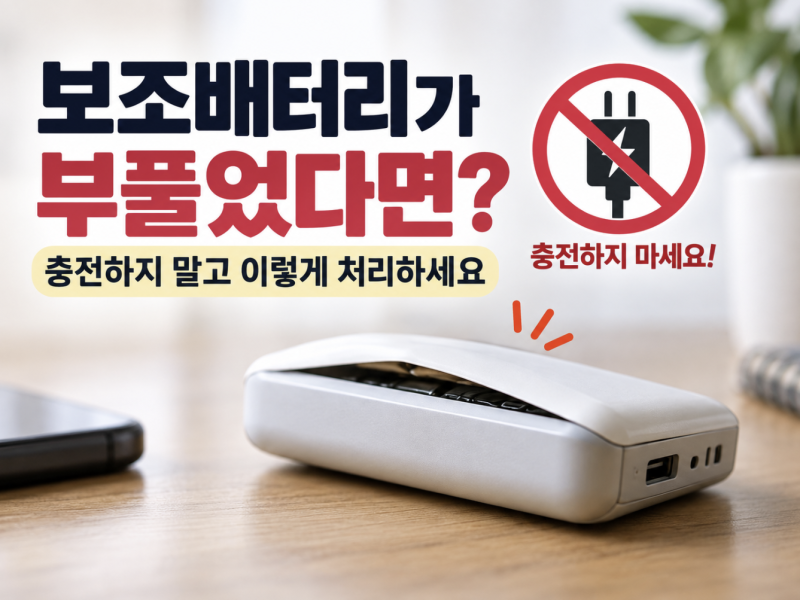 부푼 보조배터리 버리는 법, 폐건전지 수거함에 그냥 넣어도 될까?