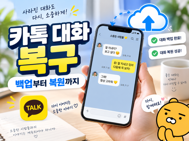 카카오톡 대화내용 복구｜백업 가능 범위와 새 휴대폰 복원 순서