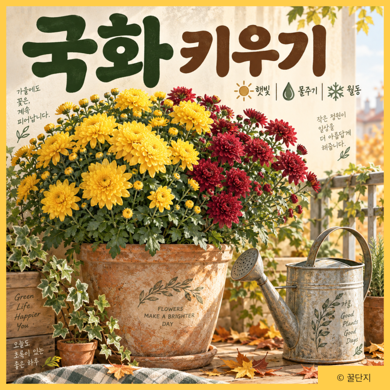 국화 풍성하게 키우기 | 햇빛 물주기 비료 적심 월동 꺾꽂이 번식