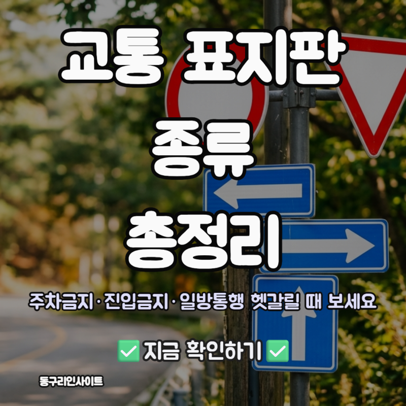 운전 10년 이상도 헷갈리는 교통 표지판 7가지, 이것만 알면 끝
