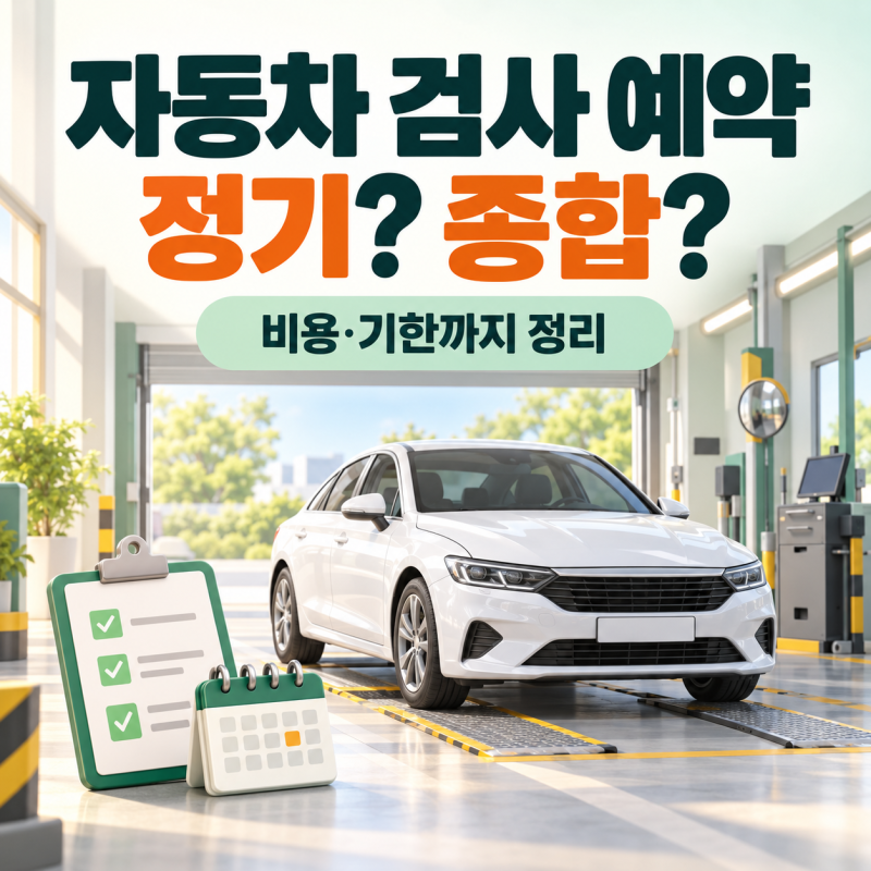 자동차 검사 예약 방법｜정기·종합검사 차이, 비용과 과태료 정리