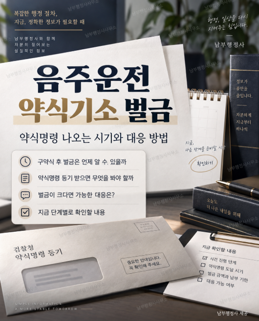 음주운전 약식기소 벌금, 약식명령 나오는 시기와 대응 방법