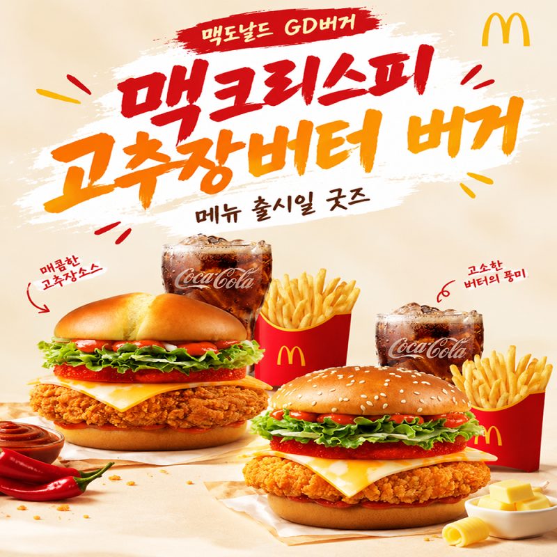 지드래곤 맥도날드 신메뉴 맥크리스피 고추장버터 버거 출시일 가격 굿즈 정리
