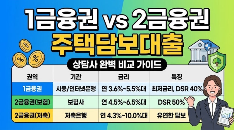 대출 상담사가 알려주는 1, 2금융권 대출 차이점 완벽 비교 가이드