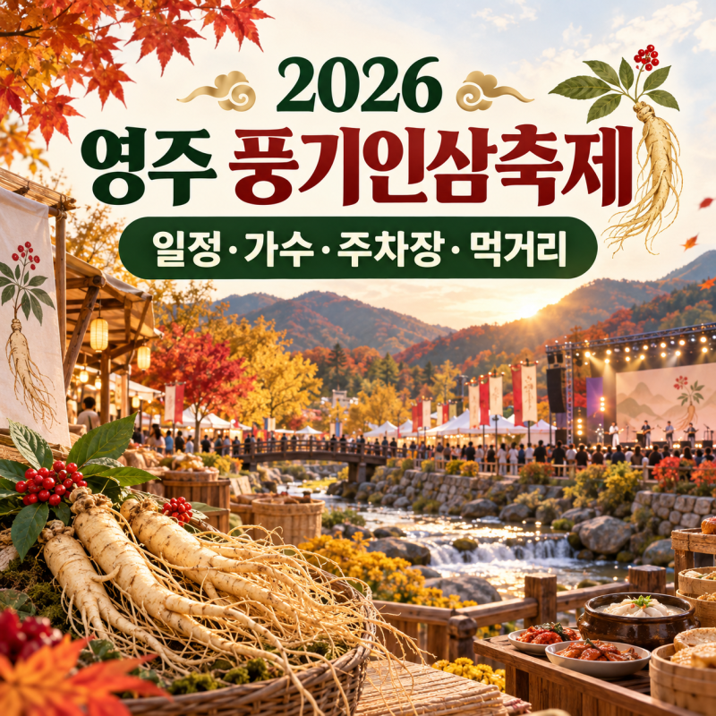 2026 영주 풍기인삼축제 일정부터 가수 라인업, 주차장, 먹거리 프로그램까지 (10월 가볼만한....