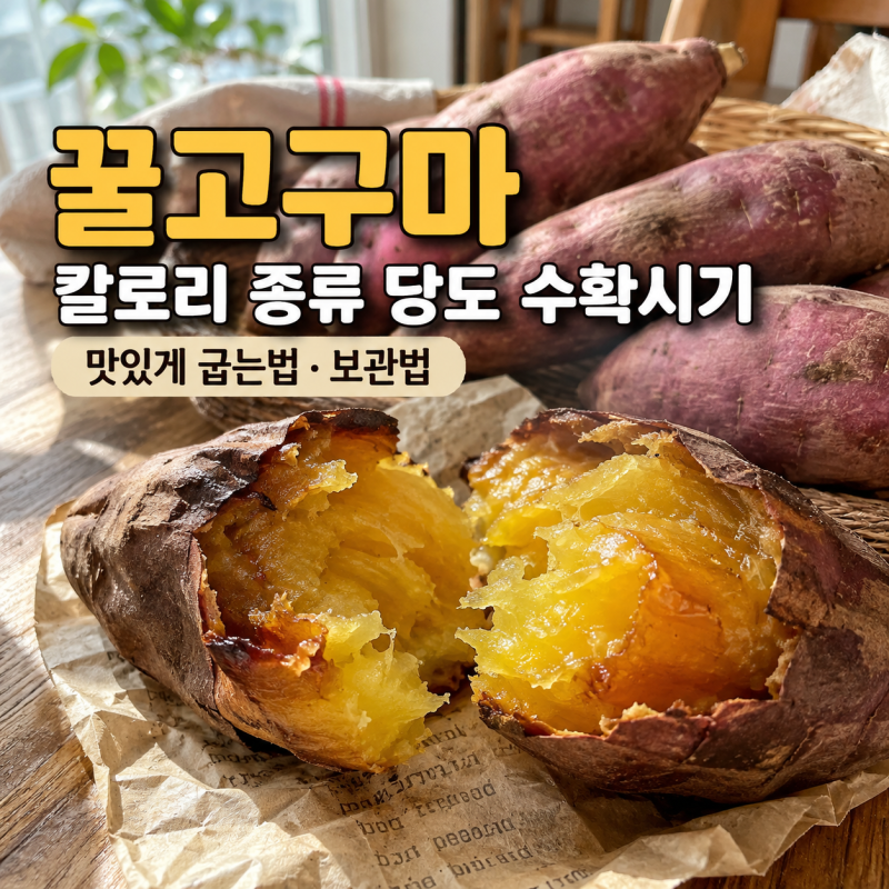 꿀고구마 칼로리 종류 당도 수확시기 맛있게 굽는법