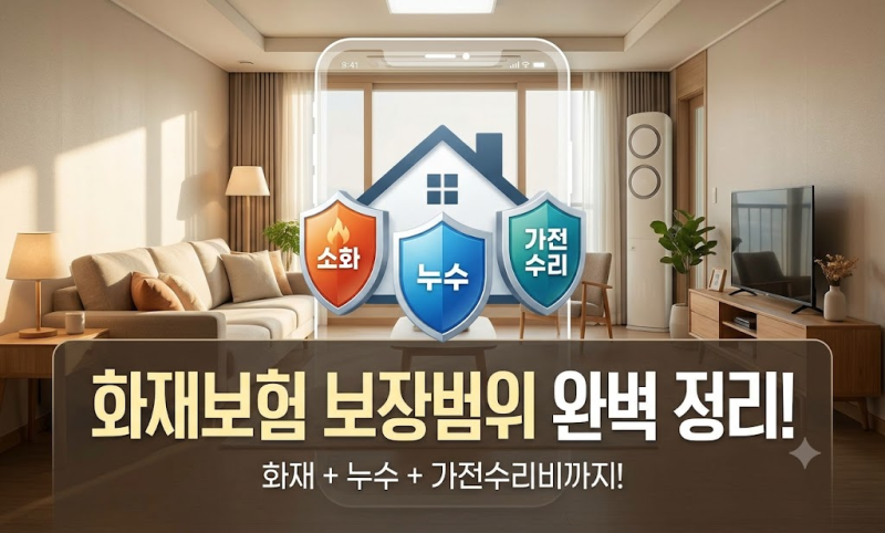 화재보험 보장범위 확인법! 누수 및 가전수리비 특약 총정리