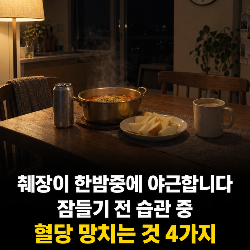 "췌장이 한밤중에 야근합니다"잠들기 전 습관 중 혈당 망치는 것 4가지