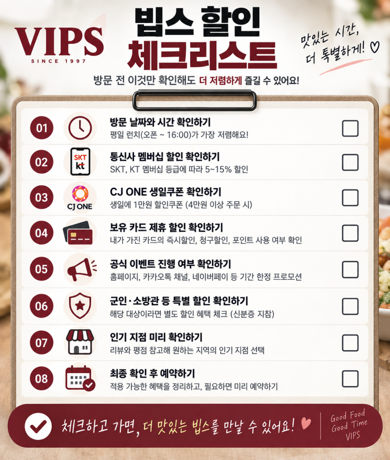 빕스 가격 할인 방법 총정리 통신사 CJ ONE 공식이벤트까지