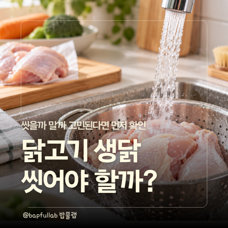 아이 닭고기 만들 때 생닭 씻어야 할까? 세척 교차오염 줄이는 법