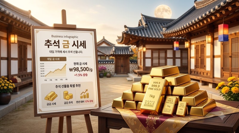 추석 연휴 앞둔 금 시세 급등, 골드바 선물 트렌드 총정리