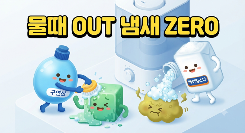가습기 쉰내와 곰팡이 뿌리 뽑기! 하얀 물때 완벽 제거!