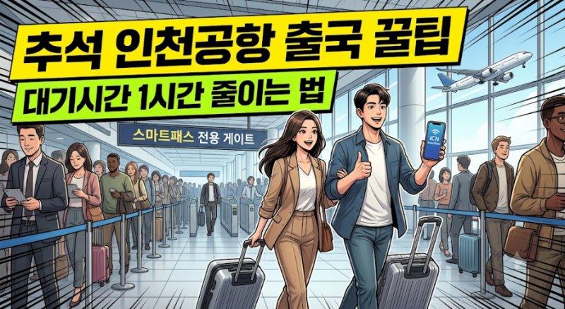 추석 연휴 인천공항 출국 3시간 전도 늦다? 스마트패스 등록 및 셀프백드랍 필수 팁