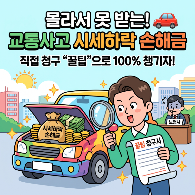 모르면 못 받는 교통사고 시세하락 손해금 직접 청구하는 꿀팁