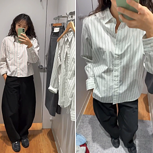 가을 셔츠 고민된다면? 유니클로 스트라이프 2종 비교 후기