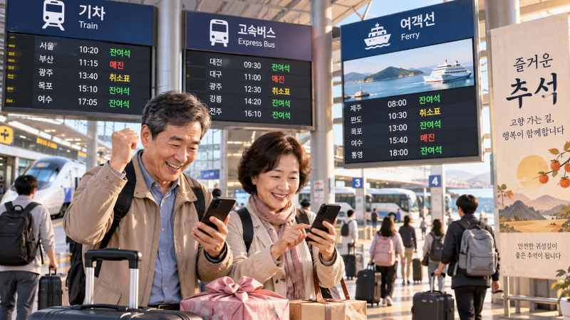 추석 기차표·버스표·배표 매진? 아직 구할 수 있는 방법 7가지