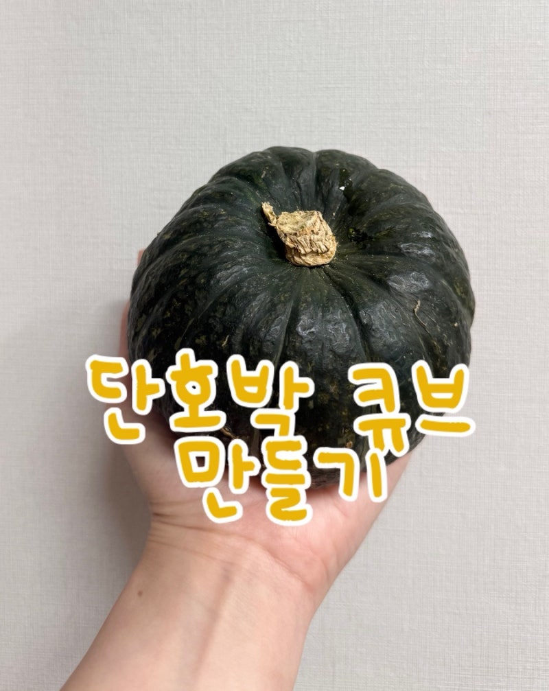 토핑이유식 | 달달함 가득! 단호박 큐브 만들기