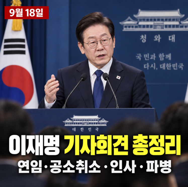 이재명 대통령 기자회견 총정리, 연임·공소취소·호르무즈 파병·인사까지 직접 답했다