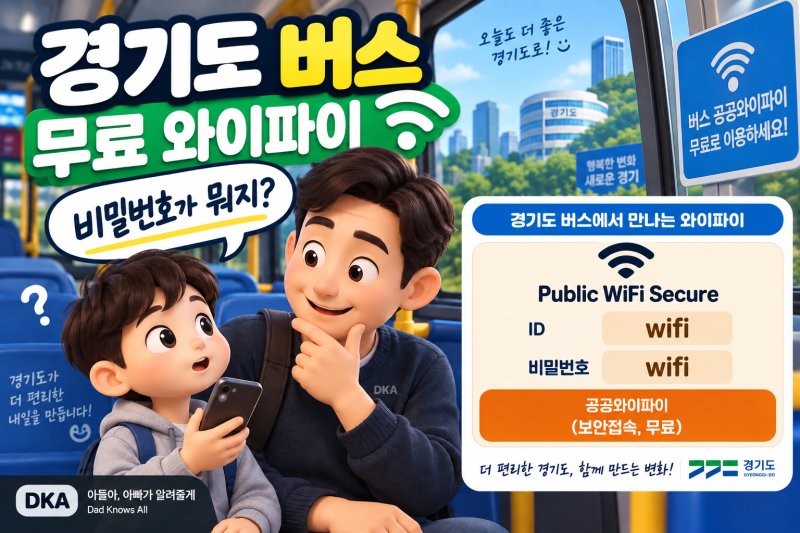 경기도 버스 공공와이파이 비밀번호는?｜무료 와이파이 연결방법 총정리