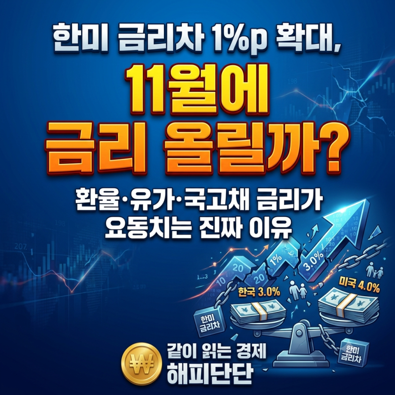 미국 금리 인상에 한미 금리차 1%p... 한국은행도 다시 금리 올릴까?