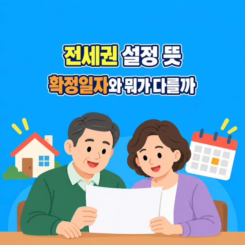 전세권 설정 뜻, 확정일자와 뭐가 다를까