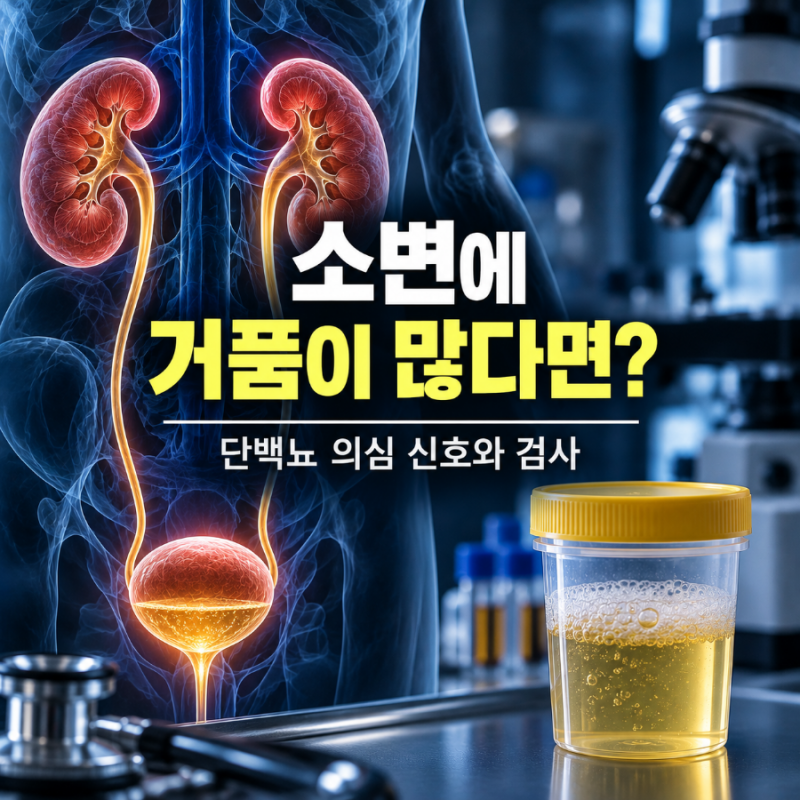 소변에 거품이 많다면? 단백뇨 의심 신호와 검사