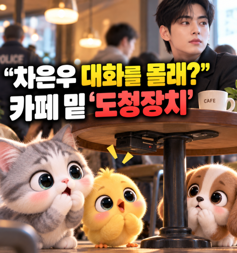 “차은우 대화를 몰래?” 카페 밑 ‘도청장치’