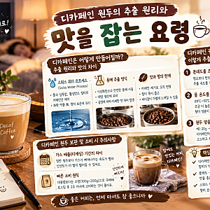 디카페인 원두의 추출 원리와 맛을 잡는 요령